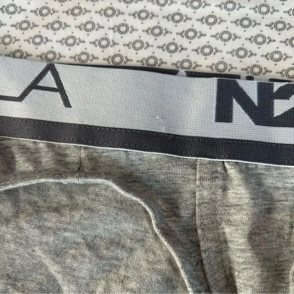 N2N Bodywear Grey Cotton Stretch Logo Pouch Briefs Size Large NWT